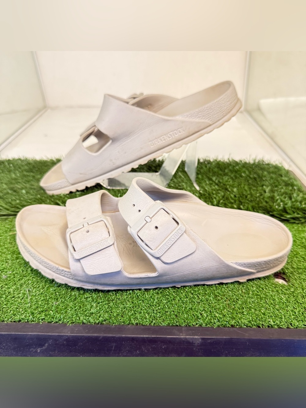 Birkenstock Mineral GrayTwo-Buckle Slide Sandals